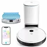 yeedi vac station Robot Aspirapolvere Lavapavimenti con Stazione di Svuotamento Automatico, 3000Pa di aspirazione, Autonomia 200min, Pulizia personalizzata, Controllo APP & Alexa