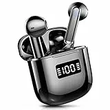 Cuffie Bluetooth, 2023 Auricolari Bluetooth 5.3, Cuffie Wireless In Ear con 4 Microfono Chiamate Stereo HiFi, Cuffiette Bluetooth con LED Display, USB-C, 25 Ore Auricolari Senza Fili per Android iOS