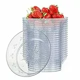 Matana 20 Ciotole in Plastica Rigida Trasparente, 360ml - Perfette per Dessert, Snack, Caramelle, Aperitivo, Dolci, Gelato - Resistenti, Eleganti e Riutilizzabili