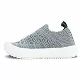 Jan & Jul Kids Slip-on Shoes, Breathable Casual Knit Sneakers (Grey, EU Size 28)