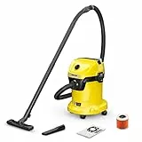 Aspiratore Solidi Liquidi Kärcher WD 3 V-17/4/20, Serbatoio in Plastica 17l, Consumo 1.000W, Filtro Cartuccia, Sacchetto in Vello, Tubo Aspirazione 2m, Funzione Soffiante