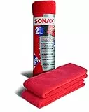 SONAX Panno in Microfibra per Esterni, Elimina i Residui di Polish senza Graffiare o Lasciare Strisce sulla Vernice, per una Finitura Ottima, 2 Pezzi, Articolo Numero 04162410