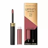 Max Factor - Lipfinity Lip Colour - Rossetto Lunga Durata e Gloss Idratante con Applicazione Bifase - Nuance 016 Glowing - 2.3 ml e 1.9 g