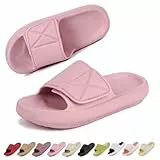 Geweo Ciabatte Nuvola Donna Regolabili Pantofole Uomo Estive Casa Comode Ciabatte Mare Super Morbide Ciabatte Piscina e Doccia Antiscivolo Sandali Mare, Scarpe da Spiaggia Unisex Rosa 40/41EU