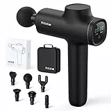Mebak 5 Pistola Muscolare per Massaggio a Percussione, Massaggiatore Portatile per Tessuti Profondi, Ricaricabile Senza Fili con Touch Screen LCD Easy