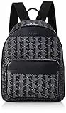 Lacoste NH3649LX, Zaino Uomo, Allover Monogram Noir Gri, Taglia Unica