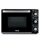 h.koenig FO20-fornetto Elettrico, capacità Fino a 20L, Regolabile finoa 230°, 4 Modi di Cottura, 1400 W, 20 Litri, Ferro, Nero