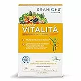 Vitalità | Concentrato di 21 Frutti e Verdure | Riduzione della Stanchezza | Sistema Immunitario | Pappa Reale, Acerola, Vitamine B, E, D3, Oligoelementi | Laboratoire des Granions