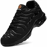 DYKHMILY Scarpa Antinfortunistica Uomo Leggere Scarpe da Lavoro con Punta in Acciaio Sportive Industria e Edilizia Scarpe Comode Estive (Nero,43EU)