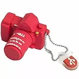 LEIZHAN Chiavette USB Silicone 16GB Fotocamera, Pendrive USB Flash Drive Impermeabile，Regali per famiglie di bambini e studenti（Fotocamera rosa,16GB）