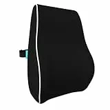 bonmedico Cuscino Lombare Sedia Ufficio e Auto, Supporto Schiena - Schienale con Imbottitura Ergonomico Posturale per Sedie a Rotelle e da Gaming