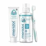 meridol Kit Special Pack Gengive sane, contiene il dentifricio 75ml il collutorio 400ml e spazzolino I Protezione e Cura delle Gengive