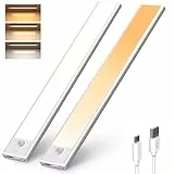 Mexllex Luce Armadio LED - 126 LED Armadio Led con Sensore di Movimento, 30CM Magnetica Ricaricabile Luce Led Sottopensile Dimmerabile Lampada per Cucina Scale Soggiorno Bagno Camere da Letto