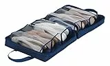 WENKO Custodia per scarpe da viaggio Business - Sacca portascarpe, borsa portascarpe con 6 scomparti, Poliestere, 36.5 x 36.5 x 14.5 cm, Blu
