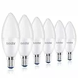 EXTRASTAR Lampadine LED Candela,E14,8W Equivalenti a 64W,6500K,luce bianca fredda,Confezione da 6