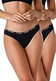 Lovable da Ciclo Mestruale Flusso Abbondante Period Panties Bi-pack, Slip Donna, Nero, S