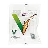 Hario VCF-02-100W Filtro in carta bianca/Sacchetti filtro Misarashi, Confezione da 100 pezzi