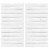 Penguin Home® Set di Asciugamani Viso 100% Spugna di Cotone, 24 Pezzi, Bianco