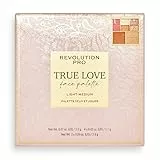 Revolution Pro, True Love Eye & Face Palette, Fard/Bronzer/Illuminante per il viso, x4 matite di ombretto, finitura opaca e shimmer, tonalità di pelle medio-chiare