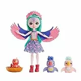 Enchantimals Amiche in Città - Famiglia di Filia la Fringuella, set con bambole Filia e l'amica Tropic con accessori e 2 personaggi uccelli inclusi, giocattolo per bambini, 4+ anni, HKN15
