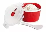 Snips |Cuoci Riso Per Microonde |Cuoci Cereali 2,70 LT| Contenitore per Microonde | Colore Rosso | Linea Tempozero | 20,5 x 20,5 x 14,5 cm | BPA Free | Made in Italy