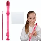 Flauto Dolce Soprano in DO, Flauto Dolce a 8 Fori, Flauto Sopranino, Flauto per Principianti, Flauti Soprano con Strumento di Pulizia, Flauto Soprano per Bambini, Adulti, Principianti Regali, Rosso