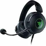 Razer Kraken V3, Cuffie da gioco USB cablate con Razer Chroma RGB, Driver TriForce in Titanio da 50 mm, THX Spatial Audio, Microfono Cardioide Rimovibile Razer HyperClear, Chroma RGB, Nero