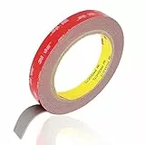 talifoca Nastro biadesivo extra forte, 3 m x 1,5 mm, nastro di montaggio VHB, impermeabile, resistente al calore, colore nero, impermeabile, multifunzione, nastro adesivo di montaggio