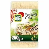 Suzi Wan, Vermicelli di Riso, Ideali per piatti tipici Orientali, 12 confezioni da 250 g