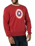 Amazon Essentials Men's Disney Star Wars Crew Sweaters Maglione, Marvel Captain America, XL