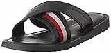 Tommy Hilfiger Sandali Uomo Criss Cross Sandal in Pelle, Blu (Desert Sky), 44 EU