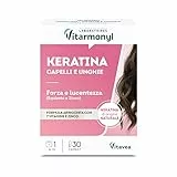 Vitarmonyl - OPTIMA BEAUTY KERATINA - Integratori per Capelli e Unghie - Con Keratina di Origine Naturale, Acidi Grassi, Equiseto, Vitamine del Gruppo B e Zinco - 30 Capsule - 12,15 g