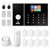 Sistema di Allarme Casa Senza Fili, GSM SMS Sistema Antifurto Completo con Sirena Allarme 120dB, Telecomando Intelligente, Display LCD, Invite vocale, Sicurezza per la casa, ufficio