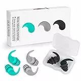 ACWOO Tappi Orecchie per Dormire, 3 Paia Tappi Orecchie Antirumore, Dispositivi di Protezione Dell'udito Morbidi, Custodia Portatile- 30dB (Nero+Grigio+Verde)