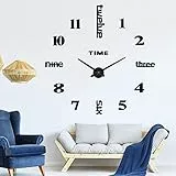 XiYee Orologio da Parete 3D, Orologio Parete Moderno Decorazione, Silenzioso Preciso Fai da Te, Grande 3D Adesivo Orologio Parete Decorazione, Adesivi Murali per Casa Ufficio Hotel Ristorante (C)