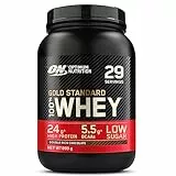 Optimum Nutrition Gold Standard 100% Whey Proteine in polvere per lo Sviluppo e il Recupero Muscolare con Glutammina e Aminoacidi BCAA Naturali, Gusto Doppio Cioccolato, 29 Dosi, 899 g