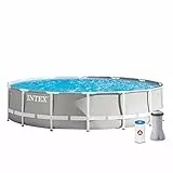 Intex 26720 Piscina Rotonda Fuoriterra, Grigio, 427X107 cm