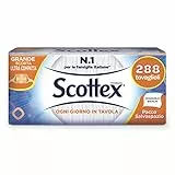 Scottex Tovaglioli Monovelo Formato Salvaspazio Scorta, 1 Confezione da 288 Tovaglioli
