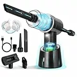 URAQT Aspirabriciole Portatile, 9KPA 4kmAh Aspirabriciole Potenti Mini Aspirapolvere Portatile con 2 Filtro, 30 Min Aspirapolvere Auto Ricaricabile 3 in 1 Aspirabriciol Senza Fili per Auto, Ufficio