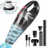 URAQT Aspirabriciole Senza Fili, 120W 8500PA Aspirapolvere per Auto, Umido e Secco, Potente, USB Ricaricabile per Casa, Ufficio, Animali Domestici