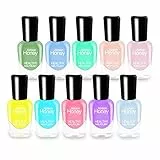 Nuovo set di smalti per unghie (10 flaconi) - Smalto per unghie a base d'acqua non tossico, facile da staccare e ad asciugatura rapida