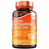 Vitamina C 1000mg e Zinco 15mg – 210 Compresse Vegane – Albion® Zinc Miglior Assorbimento – Integratore ad Alta Resistenza - Mantieni Sano il Sistema Immunitario – Nutravita