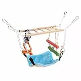 nobrands Amaca Aerea per Piccoli Animali Altalena Altalena Divertimento per Animali Domestici Altalena per Uccelli Corda appesa Gabbia a Rete Animale