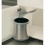 Elletipi Ring PPI607/1 Pattumiera Automatica da Anta Sottolavello, Fissaggio Fianco Base, Plastica e Acciaio, 10 L, Grigio, 32 x 27 x 27 cm