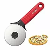 Luxear Rotella Tagliapizza Acciaio Inox Rotella Tagliapizza Professionale【Versione Aggiornata】Taglia Pizza con Salvalama e Manico Antiscivolo Affilata Lama 9x20cm, Lavabile in Lavastoviglie, Rosso