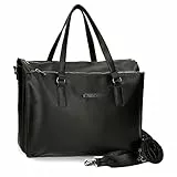 Pepe Jeans Salma Equipaggiamento - Borsa messenger donna, Nero, 42x27x11 cms, Borsa per portatile adattabile