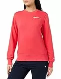Champion Legacy American Classics Powerblend Terry Small Logo Crewneck Felpa, Rosso, L Donna