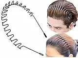LUMAZU Cerchietti per Capelli, Cerchietti per Capelli Metallo, Unisex Cerchietto, Cerchietto per Capelli Uomo, Capelli Metallo Fascia, Cerchietti per Capelli Uomo e Donna, (Nero)