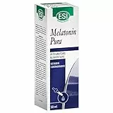 ESI - Melatonin Pura, Integratore Alimentare di Melatonina in Gocce, Favorisce il Sonno, Senza Glutine e Vegan, Gusto Arancia Rossa, 50 ml