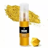 Glitter Commestibili - 10g Glitter Commestibile in Flacone Spray, Polvere Metallizzata Alimentare Food Coloring per Decorazioni Torte, Bevande, Fondant, Caramelle, Cioccolatini, Panna (Oro)